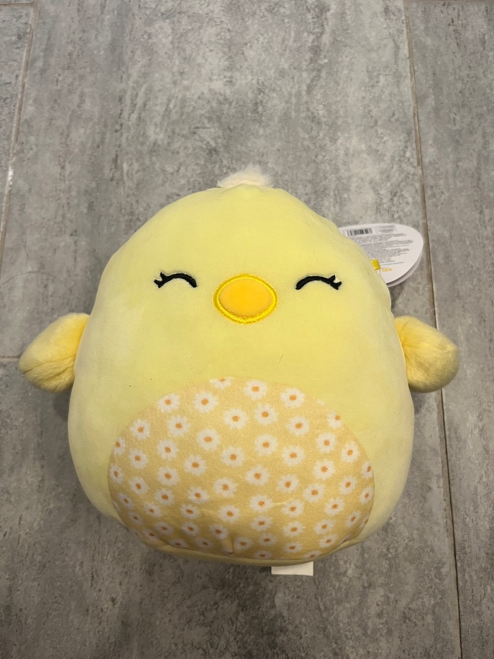 Squishmallows Yellow Chick Plush with Patterned Belly